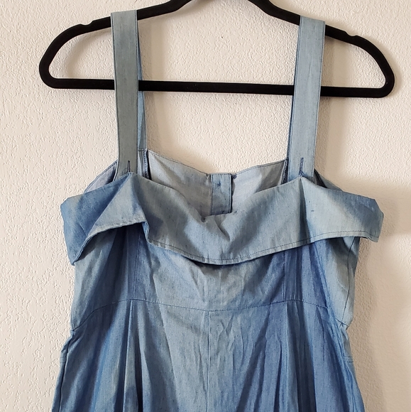 Flying‎ Tomato A. Calin Chambray Strappy Jumpsuit. - Picture 7 of 13
